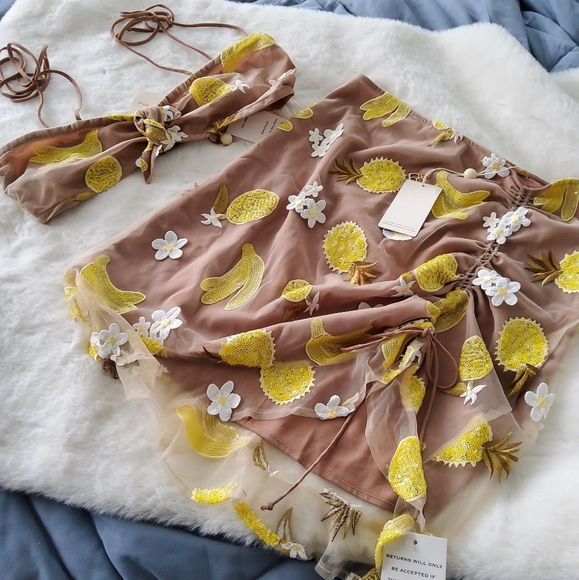 🍋For Love and Lemons 2 Piece Set - Skirt Size L, Top - M - Picture 11 of 16